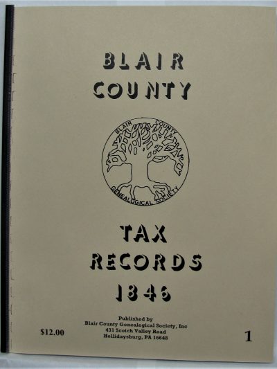 Blair County Tax Records, 1846