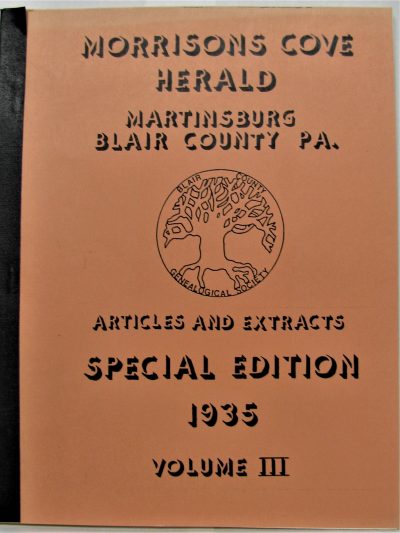 Files of the Morrisons Cove Herald, Martinsburg, Vol. 3