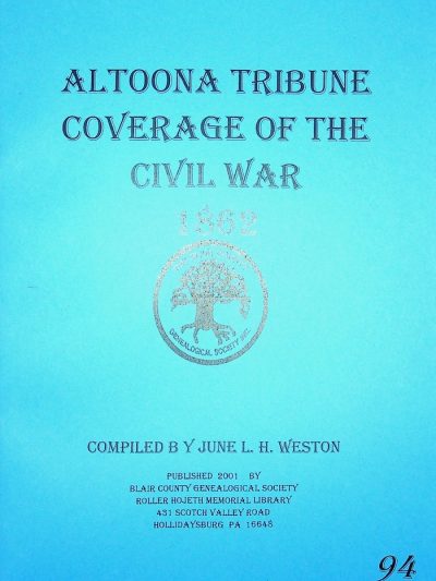 Altoona Tribune Coverage of the Civil War, 1862